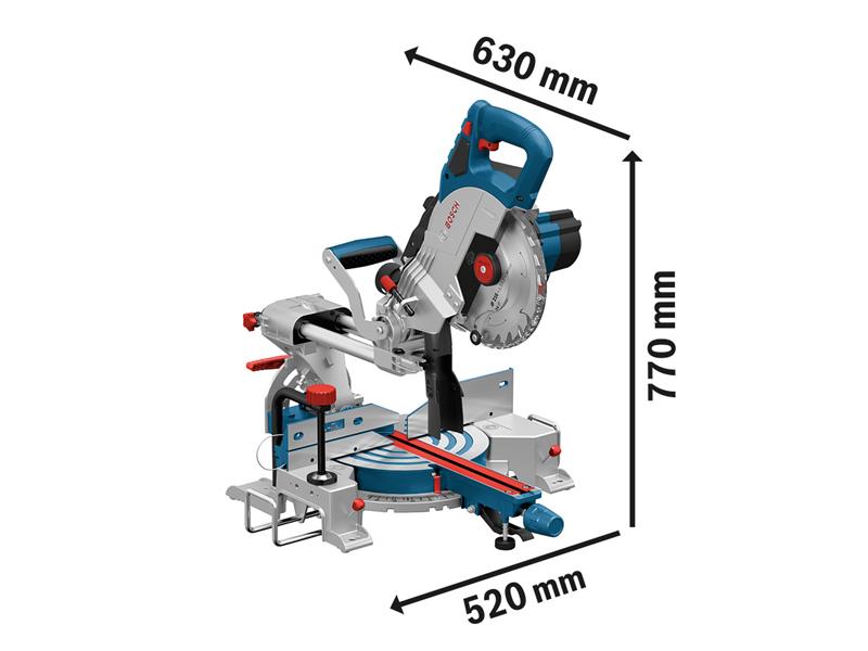 Bosch Professional BITURBO Mitre Saw 18V Bare Unit Blade 216 x 30m GCM 18V-216