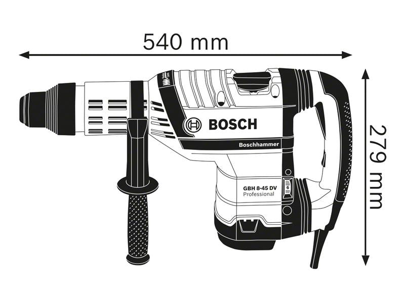 Bosch GBH SDS Max 110V Professional Rotary Hammer 8-45 DV 1500W BSH611265060