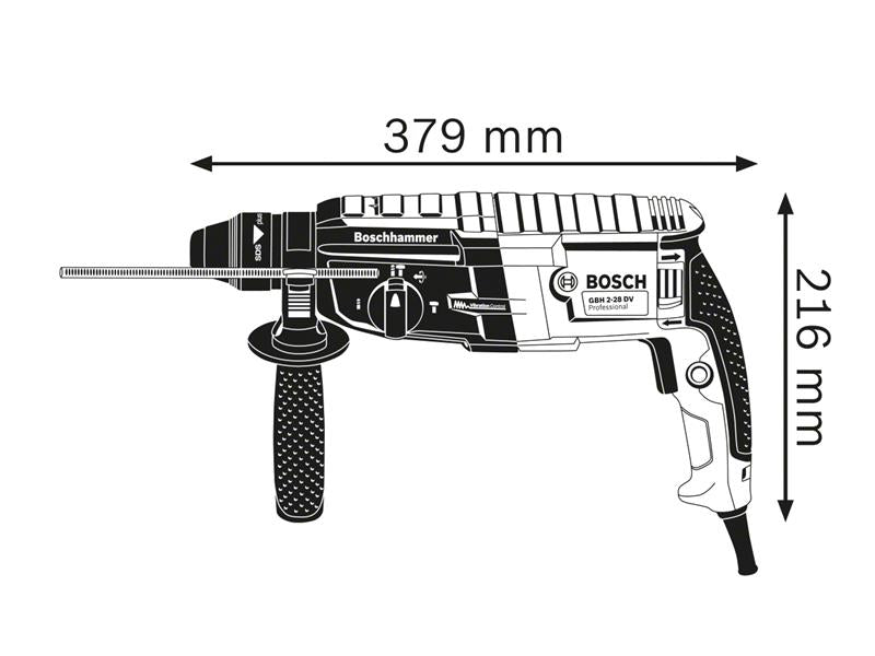 Bosch SDS Plus Professional Rotary Hammer 880W 240V GBH 2-28 BSH611267571