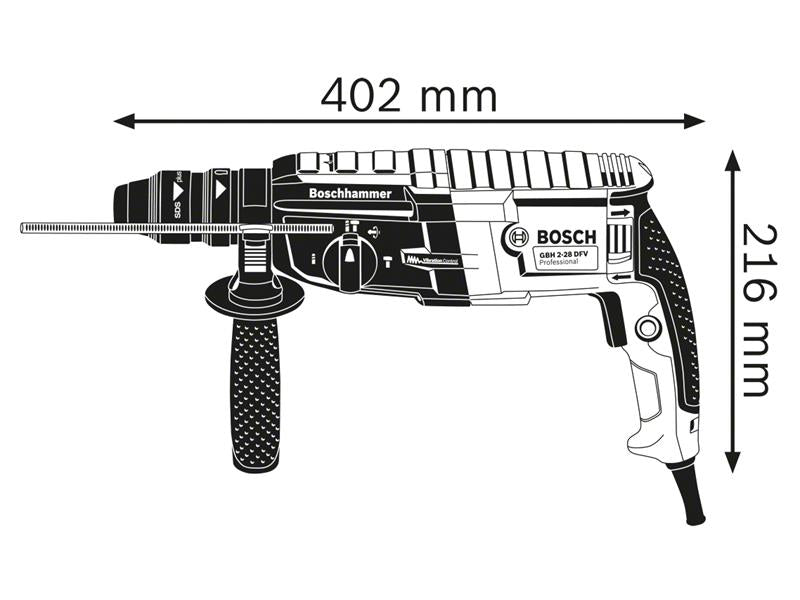 Bosch SDS Plus Professional Rotary Hammer 880W 110V GBH 2-28 F BSH611267661