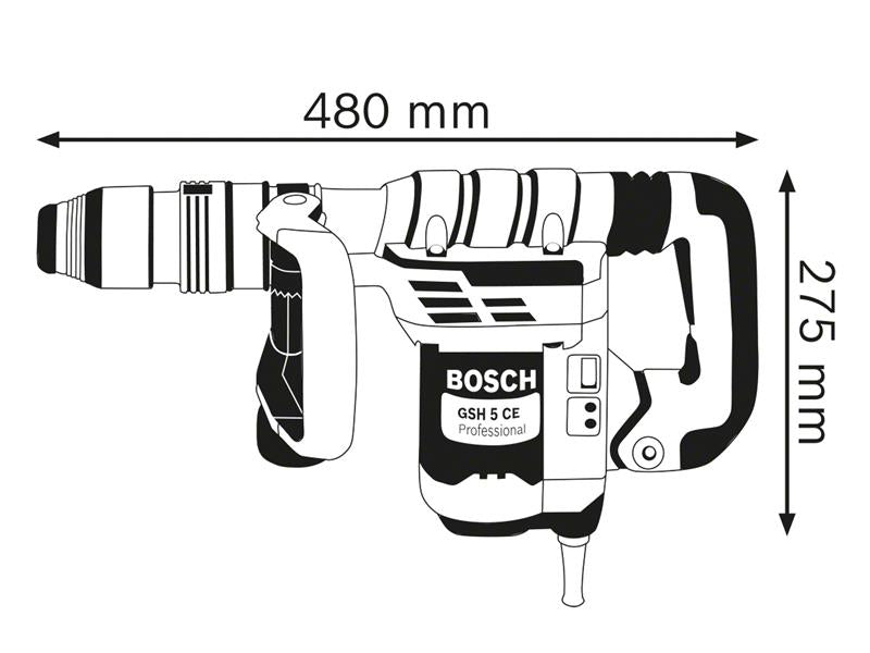 Bosch GSH 5 CE SDS-Max Professional Demolition Hammer 1150W 240V BSH611321070