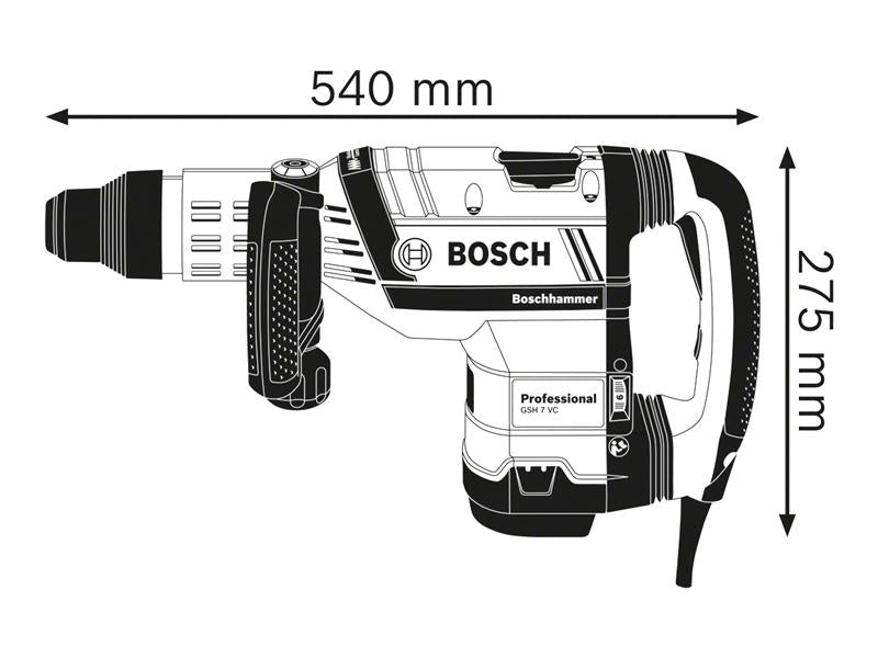 Bosch GSH 7 VC SDS-Max Professional Demolition Hammer 1500W 110V BSH611322060