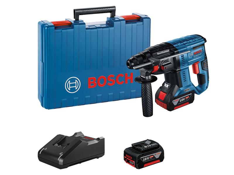 Bosch GBH 18V-21 Professional SDS-Plus Rotary Hammer 18V 2 x 4.0Ah Li-ion BSH611911172