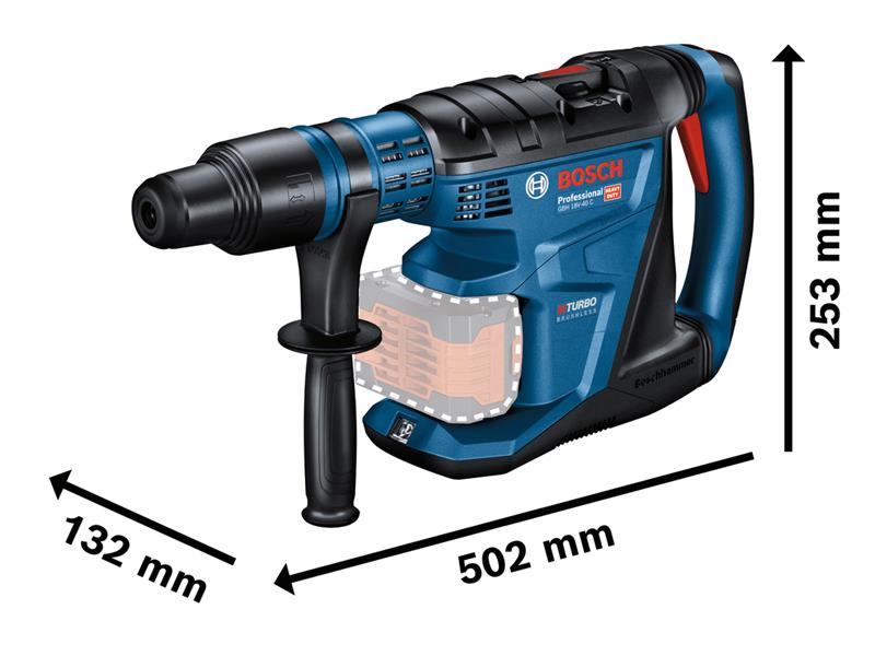 Bosch SDS Max Rotary Hammer 18V Pro 2 x 8.0Ah ProCORE18V Li-ion GBH 18V-40 C