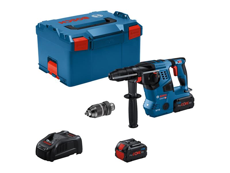 Bosch SDS Plus Rotary Hammer 18V 2 x 5.5Ah BITURBO ProCORE Li-ion BSH611921075