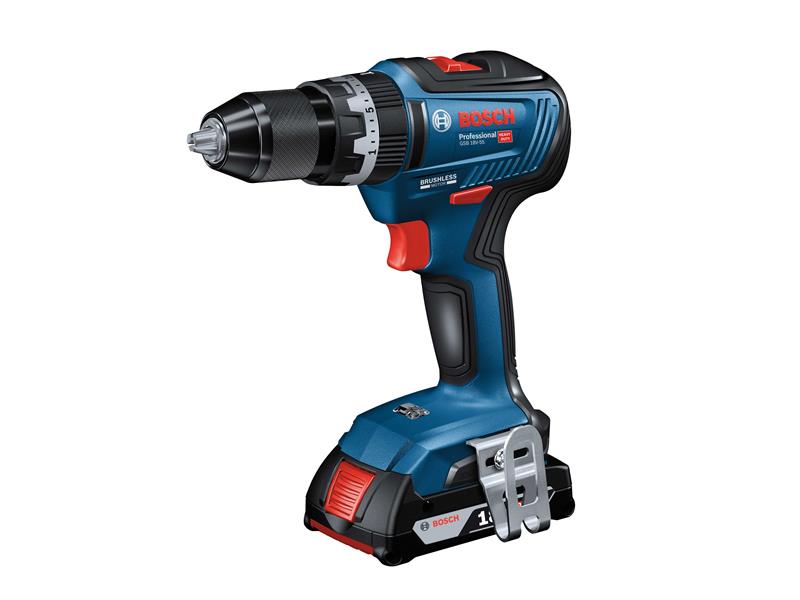 Bosch Professional Combi Drill 18V 1 x 2.0Ah Li-ion GSB 18V-55