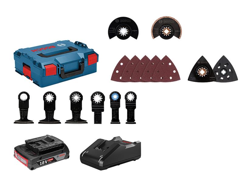 Bosch GOP 18V-28 Brushless Multi-Tool Kit 18V 2 x 5.0Ah Li-ion BSHGOP18V28