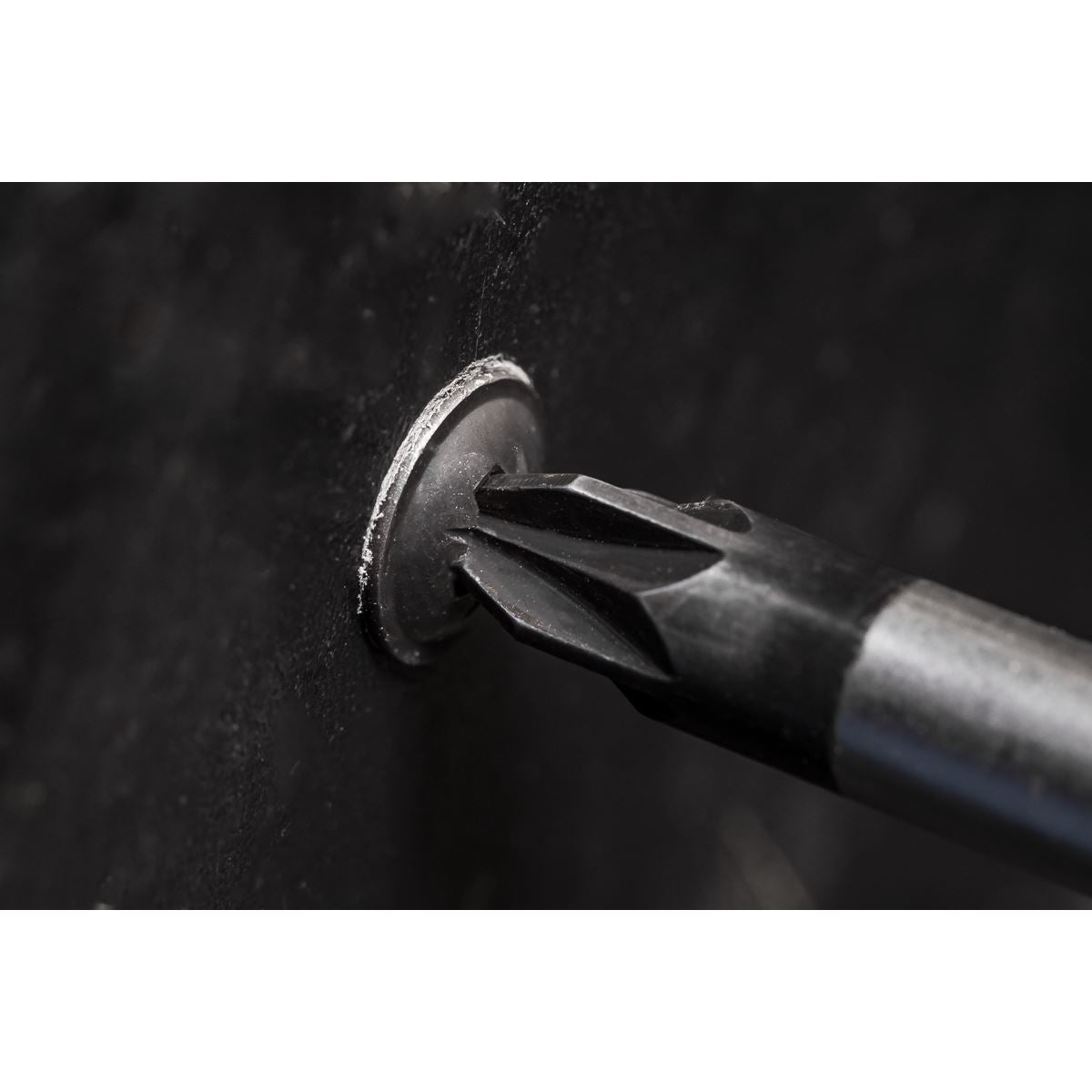 Sealey Self-Tapping Screw 3.5 x 10mm Flanged Head Black Pozi Pack of 100 BST3510