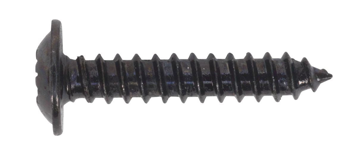 Sealey Self-Tapping Screw 3.5 x 19mm Flanged Head Black Pozi Pack of 100 BST3519