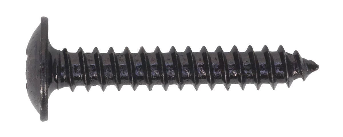 Sealey Self-Tapping Screw 4.2 x 25mm Flanged Head Black Pozi Pack of 100 BST4225