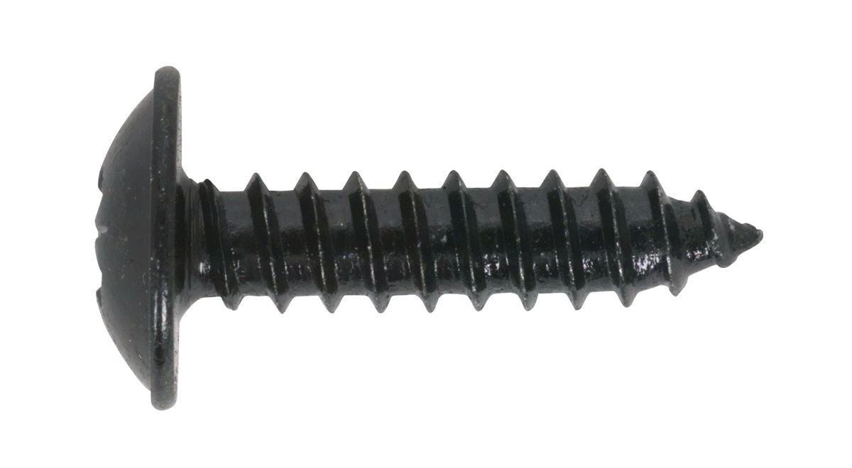 Sealey Self-Tapping Screw 4.8 x 13mm Flanged Head Black Pozi Pack of 100 BST4813