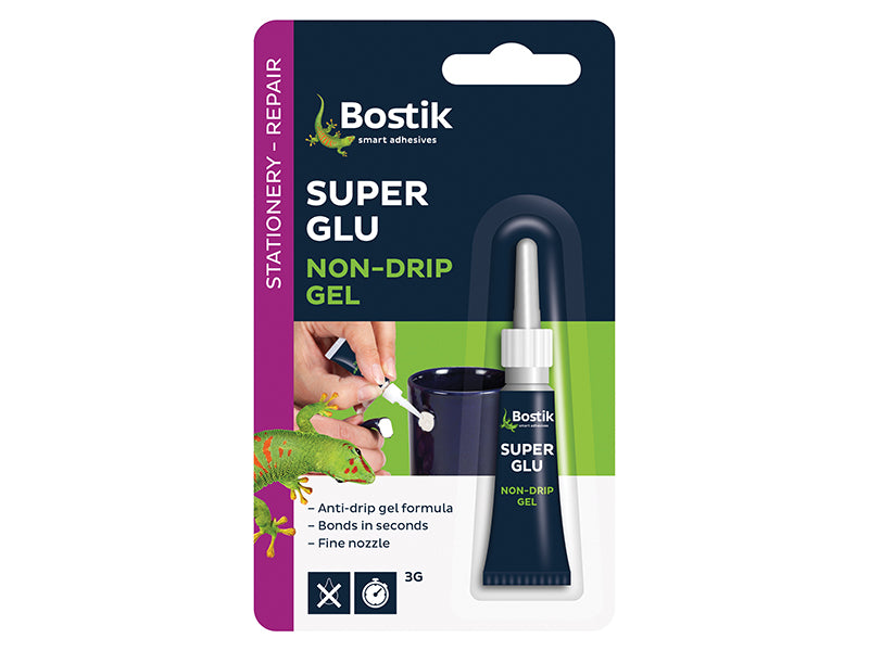 Bostik Superglue Non-Drip Gel Tube 3g BST806153