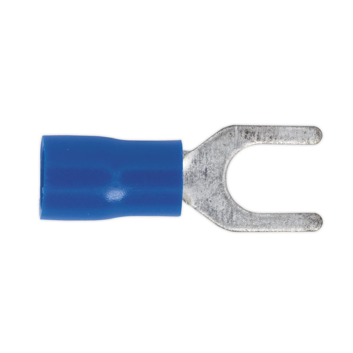 Sealey Easy-Entry Fork Terminal �5.3mm (2BA) Blue Pack of 100 BT14