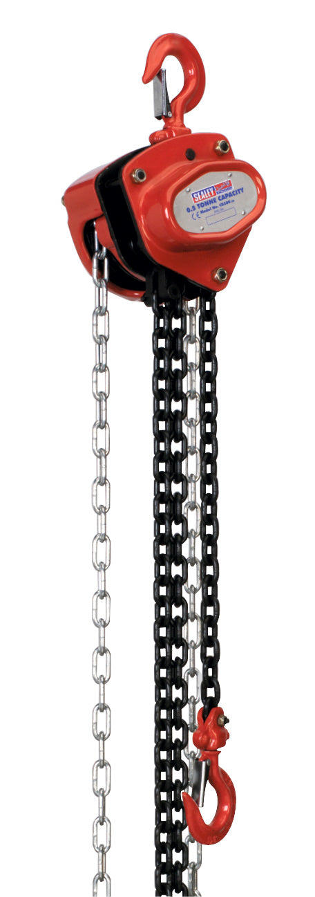 Sealey Chain Block 0.5tonne 2.5m CB500