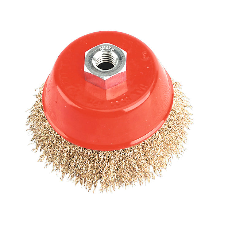Sealey Brassed Steel Cup Brush �100mm M14 x 2mm CBC100