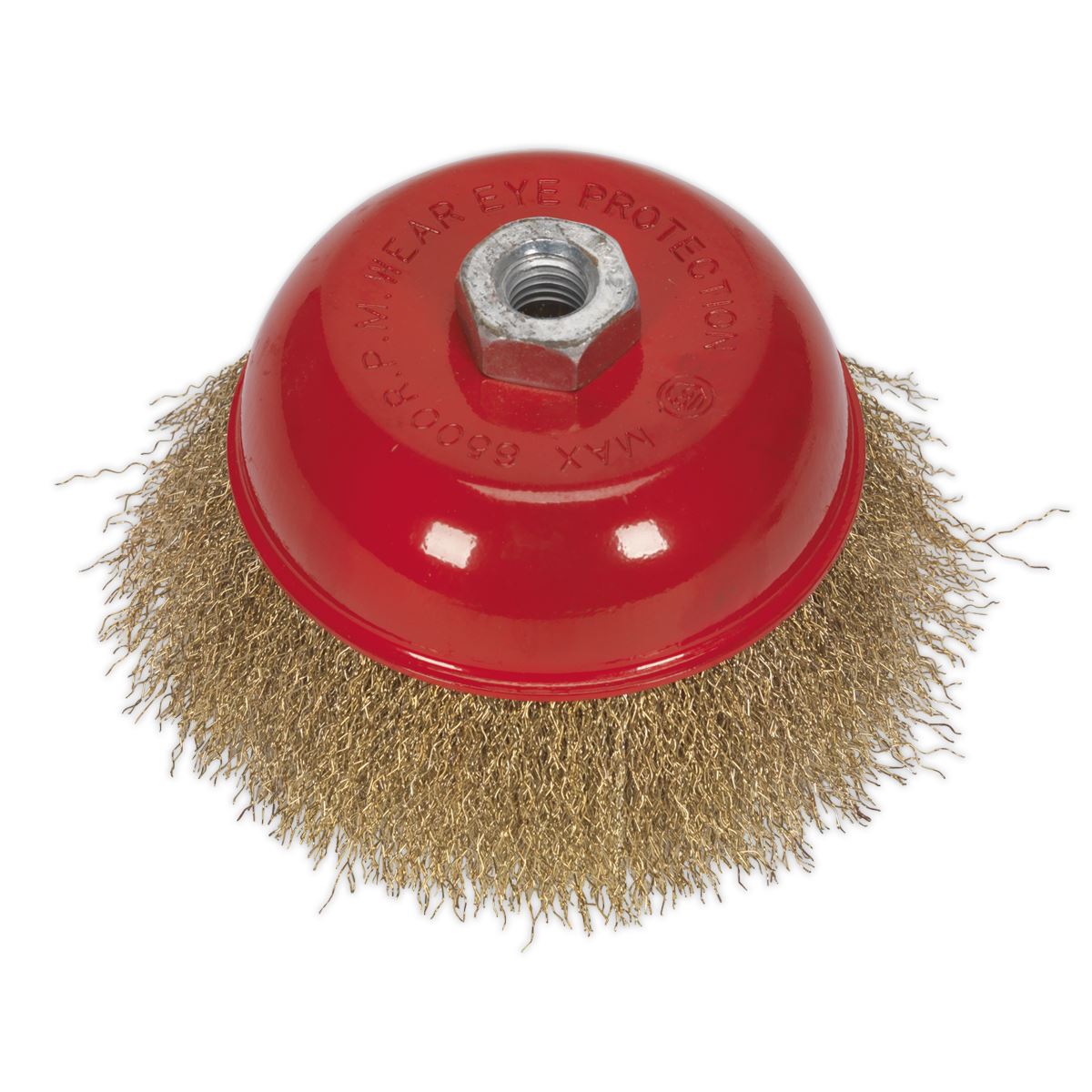 Sealey Brassed Steel Cup Brush �125mm M14 x 2mm CBC125