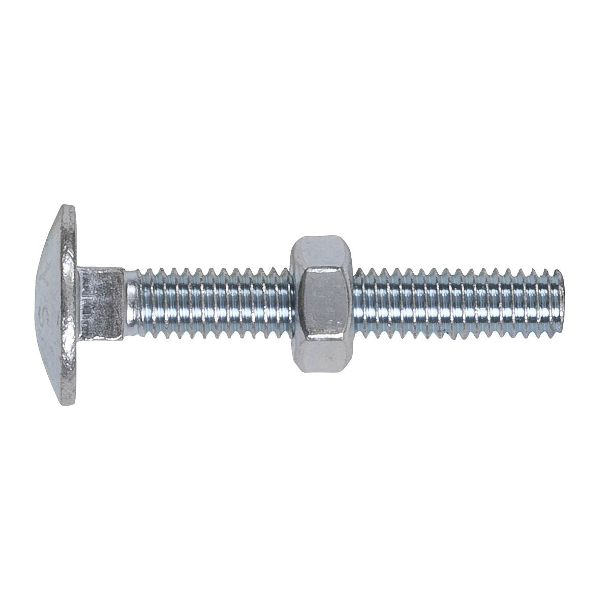 Sealey Coach Bolt & Nut DON 603 - M6 x 40mm Zinc Pack of 100 CBN640
