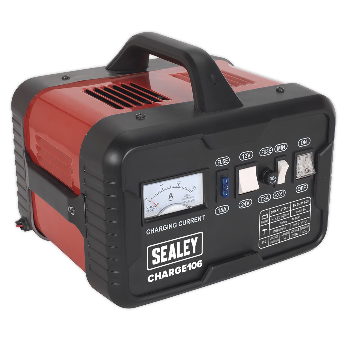 Sealey Battery Charger 8A 12/24V 230V CHARGE106