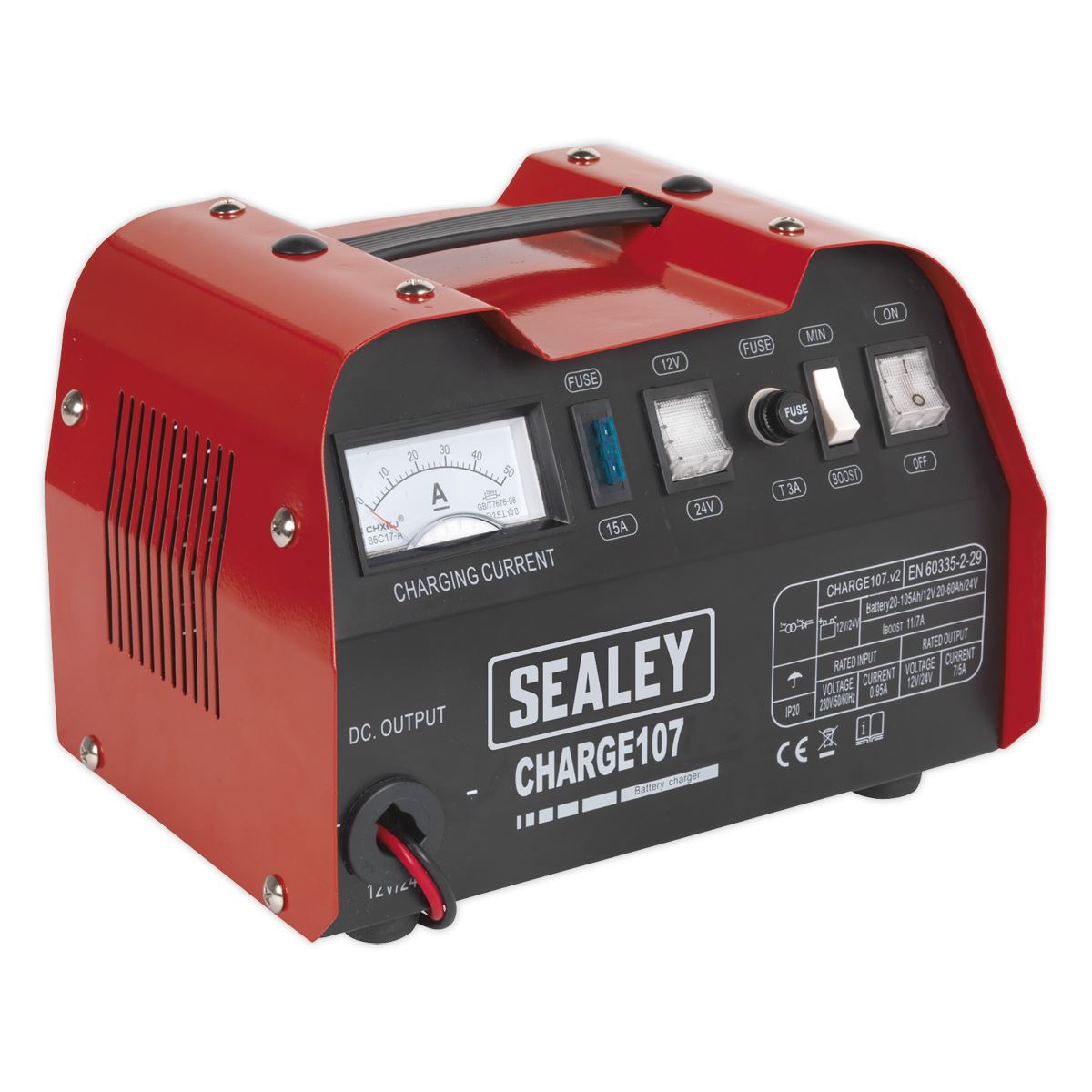 Sealey Battery Charger 11A 12/24V 230V CHARGE107