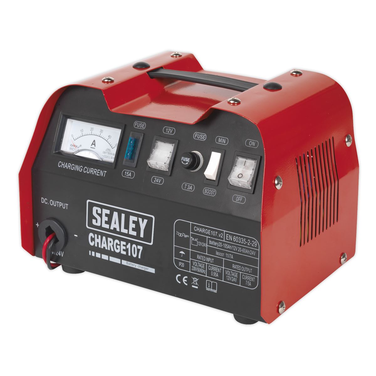 Sealey Battery Charger 11A 12/24V 230V CHARGE107