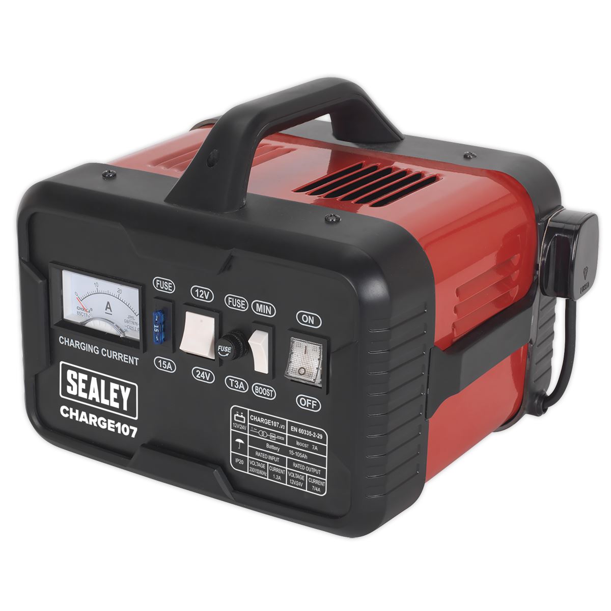 Sealey Battery Charger 11A 12/24V 230V CHARGE107