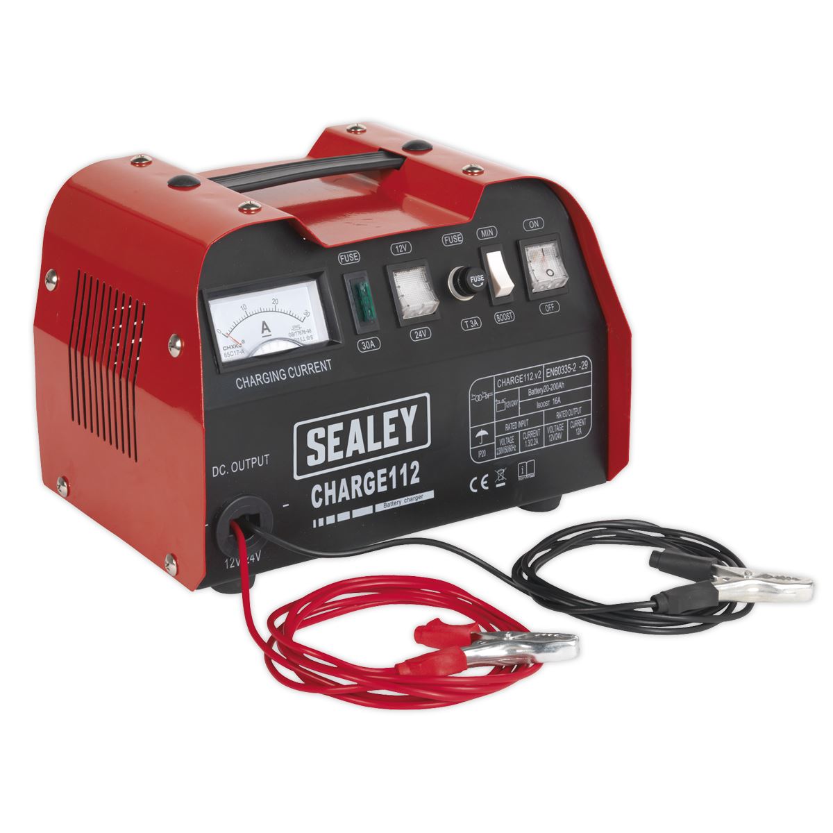 Sealey Battery Charger 16A 12/24V 230V CHARGE112