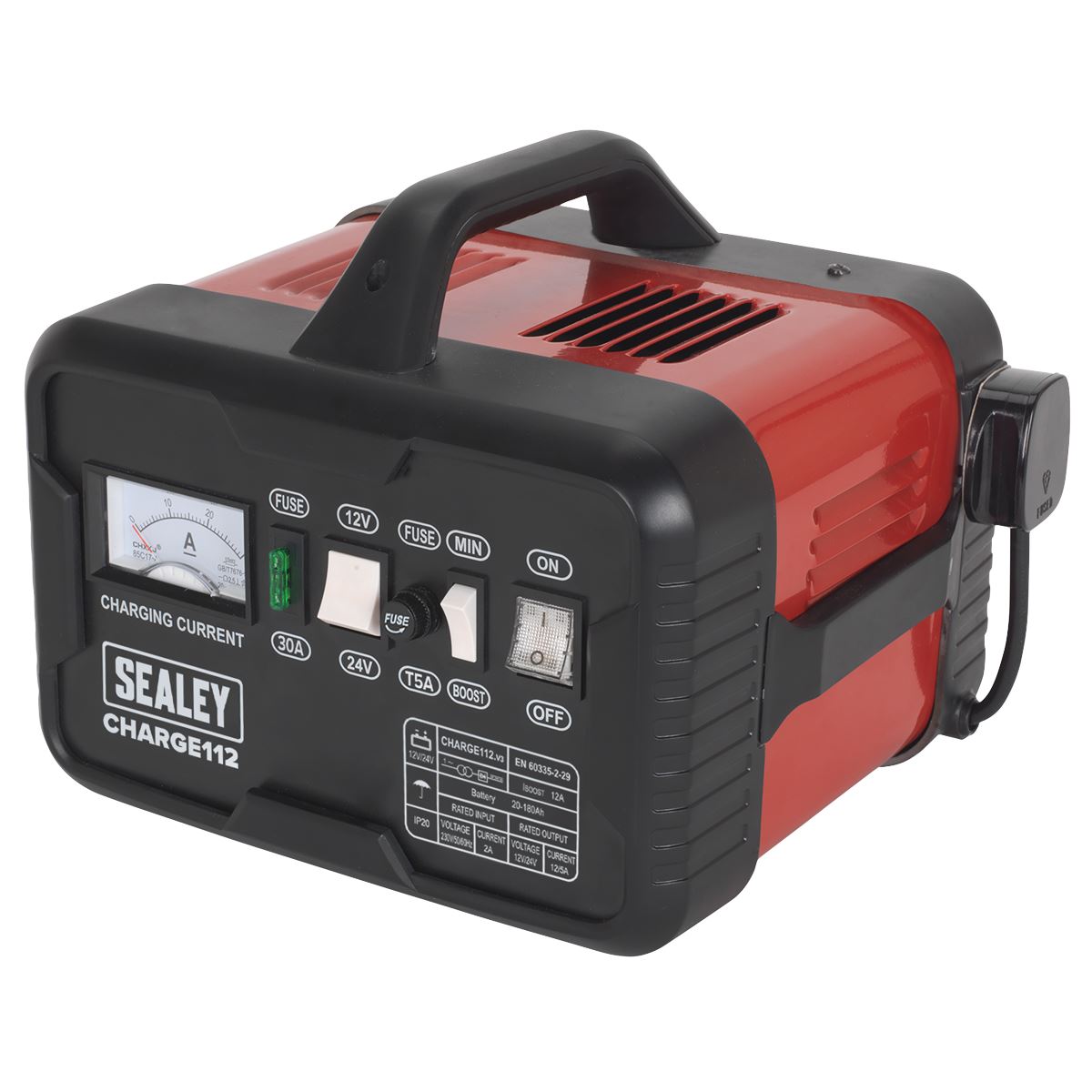 Sealey Battery Charger 16A 12/24V 230V CHARGE112