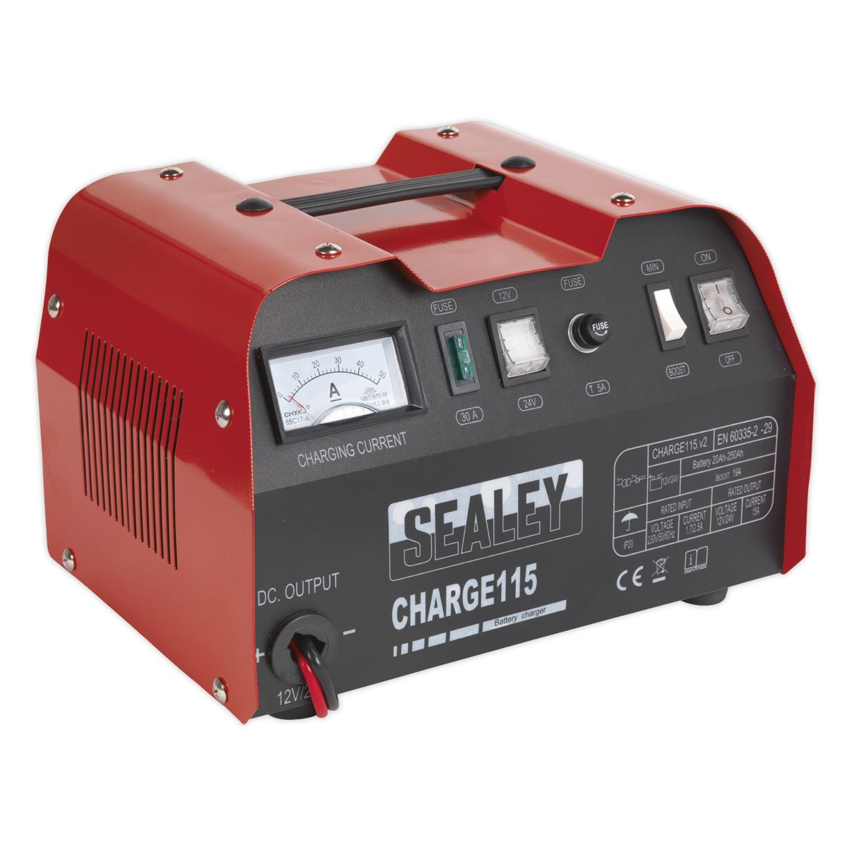 Sealey Battery Charger 19Amp 12V/24V 230V CHARGE115