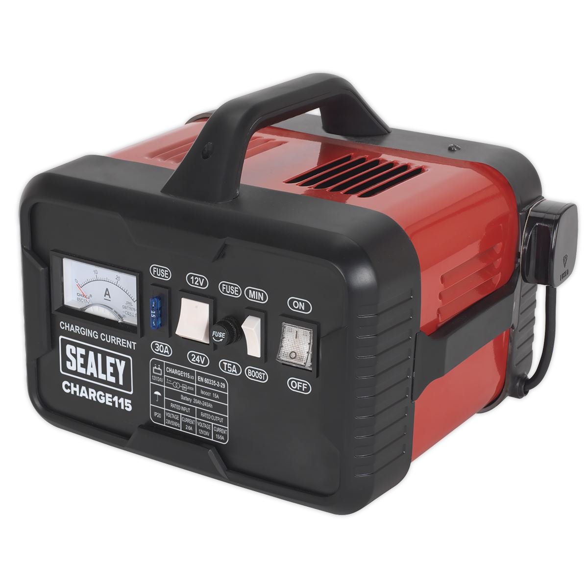 Sealey Battery Charger 19Amp 12V/24V 230V CHARGE115