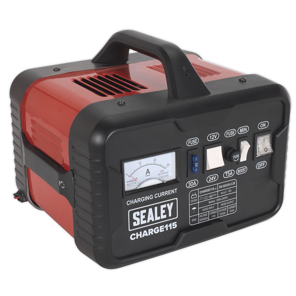 Sealey Battery Charger 19Amp 12V/24V 230V CHARGE115