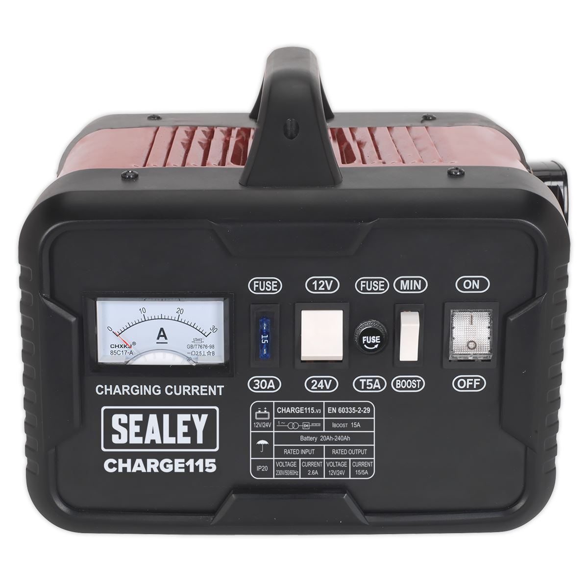 Sealey Battery Charger 19Amp 12V/24V 230V CHARGE115
