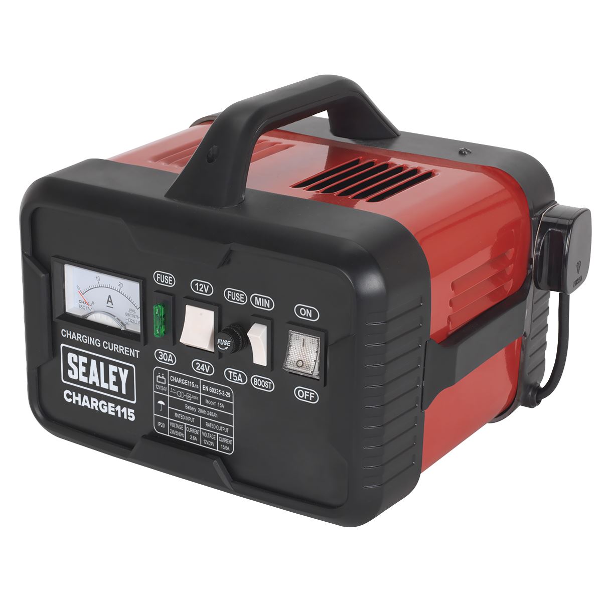Sealey Battery Charger 19Amp 12V/24V 230V CHARGE115