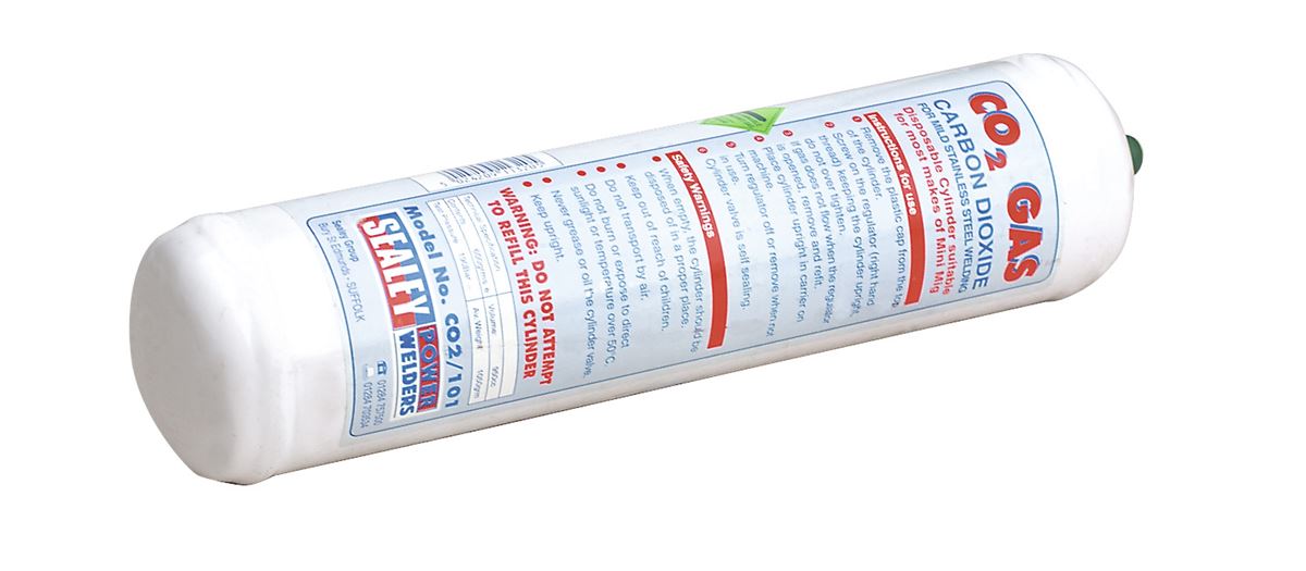 Sealey Gas Cylinder Disposable Carbon Dioxide 600g CO2/101