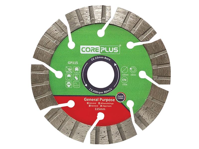 CorePlus GP115 General-Purpose Hybrid Turbo Diamond Blade 115mm CORDBGP115
