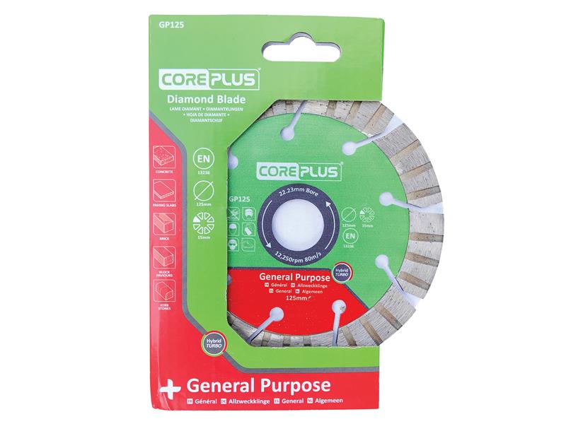 CorePlus GP125 General-Purpose Hybrid Turbo Diamond Blade 125mm CORDBGP125