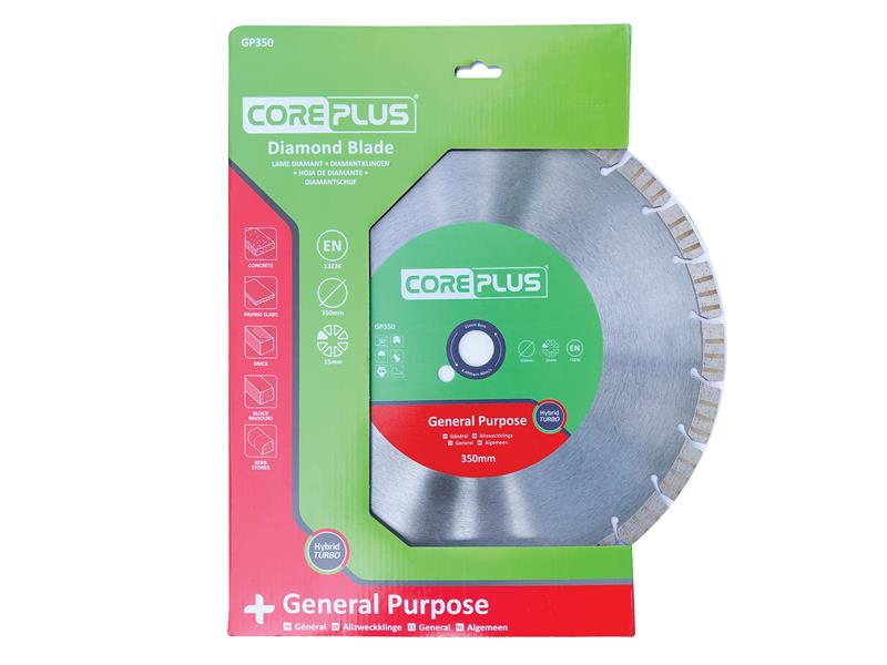 CorePlus GP350 General-Purpose Hybrid Turbo Diamond Blade 350mm CORDBGP350