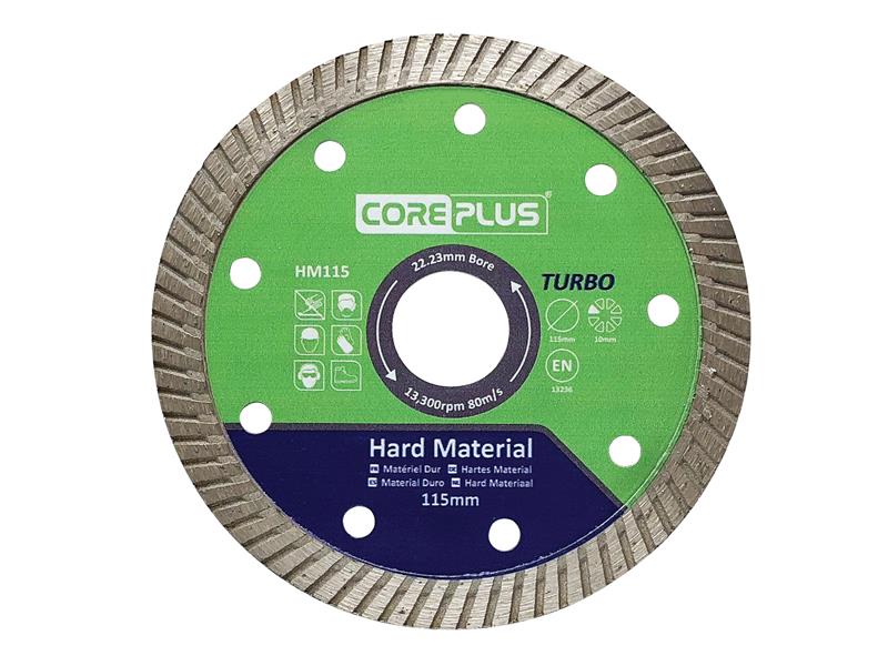 CorePlus HM115 Hard Material Turbo Diamond Blade 115mm CORDBHM115