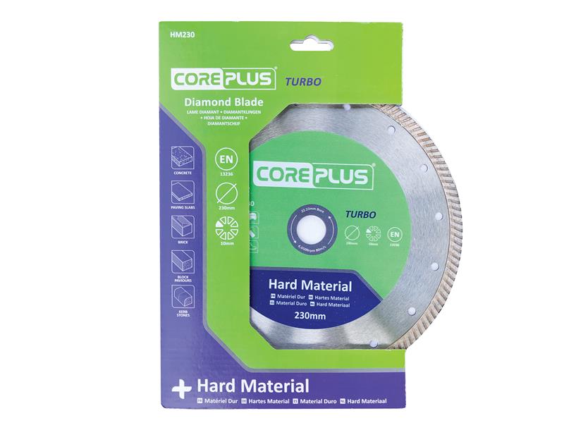 CorePlus HM230 Hard Material Turbo Diamond Blade 230mm CORDBHM230