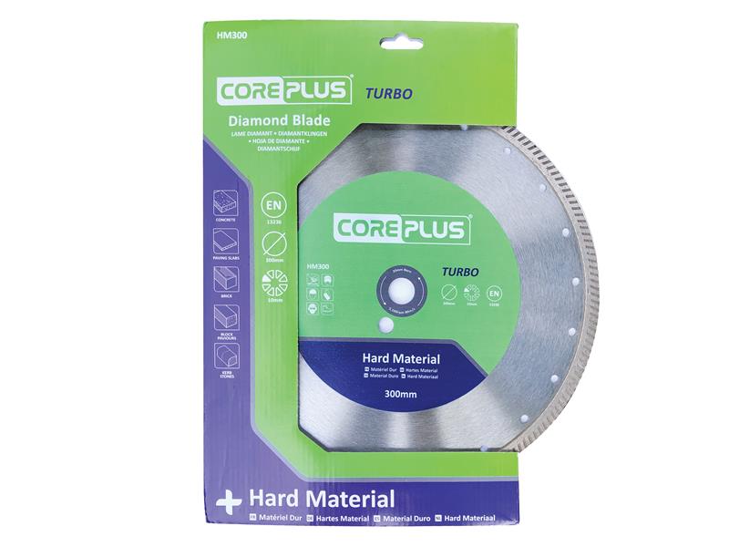 CorePlus HM300 Hard Material Turbo Diamond Blade 300mm CORDBHM300