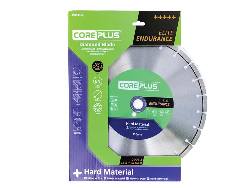 CorePlus HM350E Elite Hard Material Turbo Diamond Blade 350mm CORDBHM350E