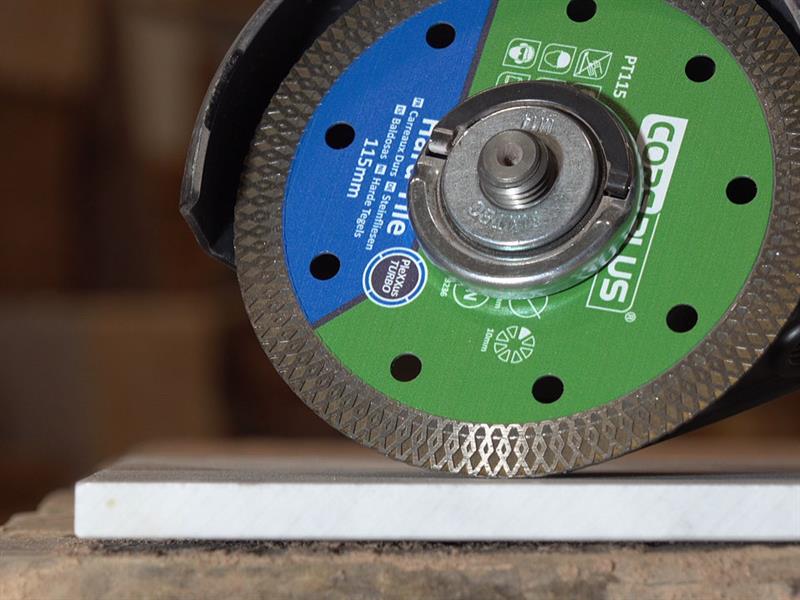CorePlus Porcelain Diamond Blade 115mm CDU of 15 Blades Bore 22.23 CORDBP115CDU