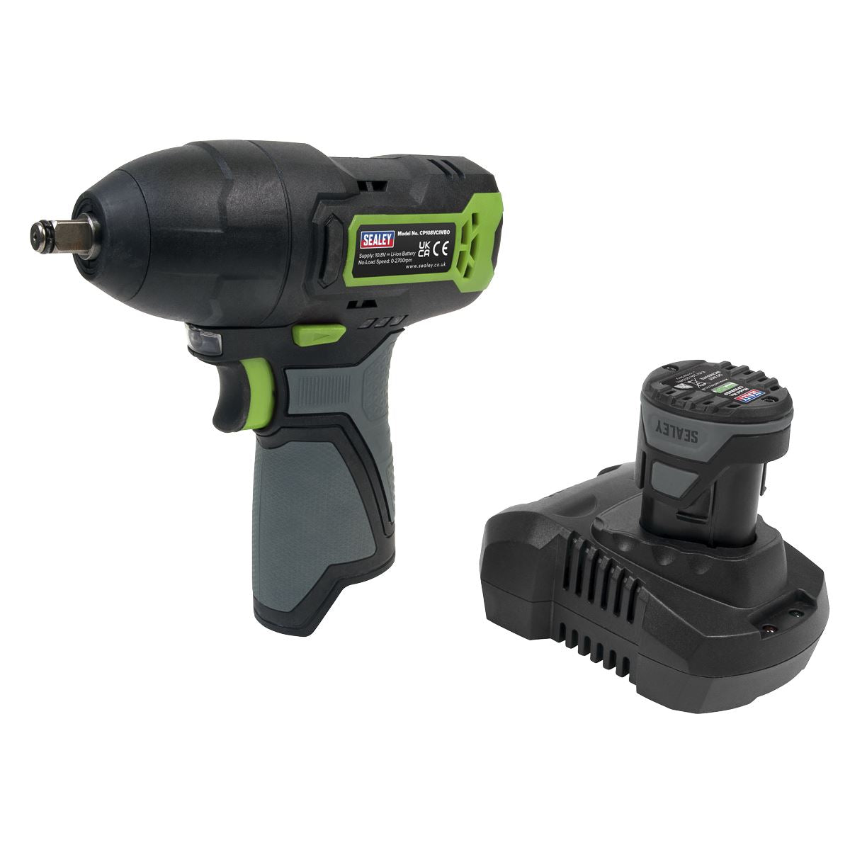 Sealey Cordless Impact Wrench 3/8"Sq Drive 10.8V 2Ah SV10.8 Series CP108VCIW