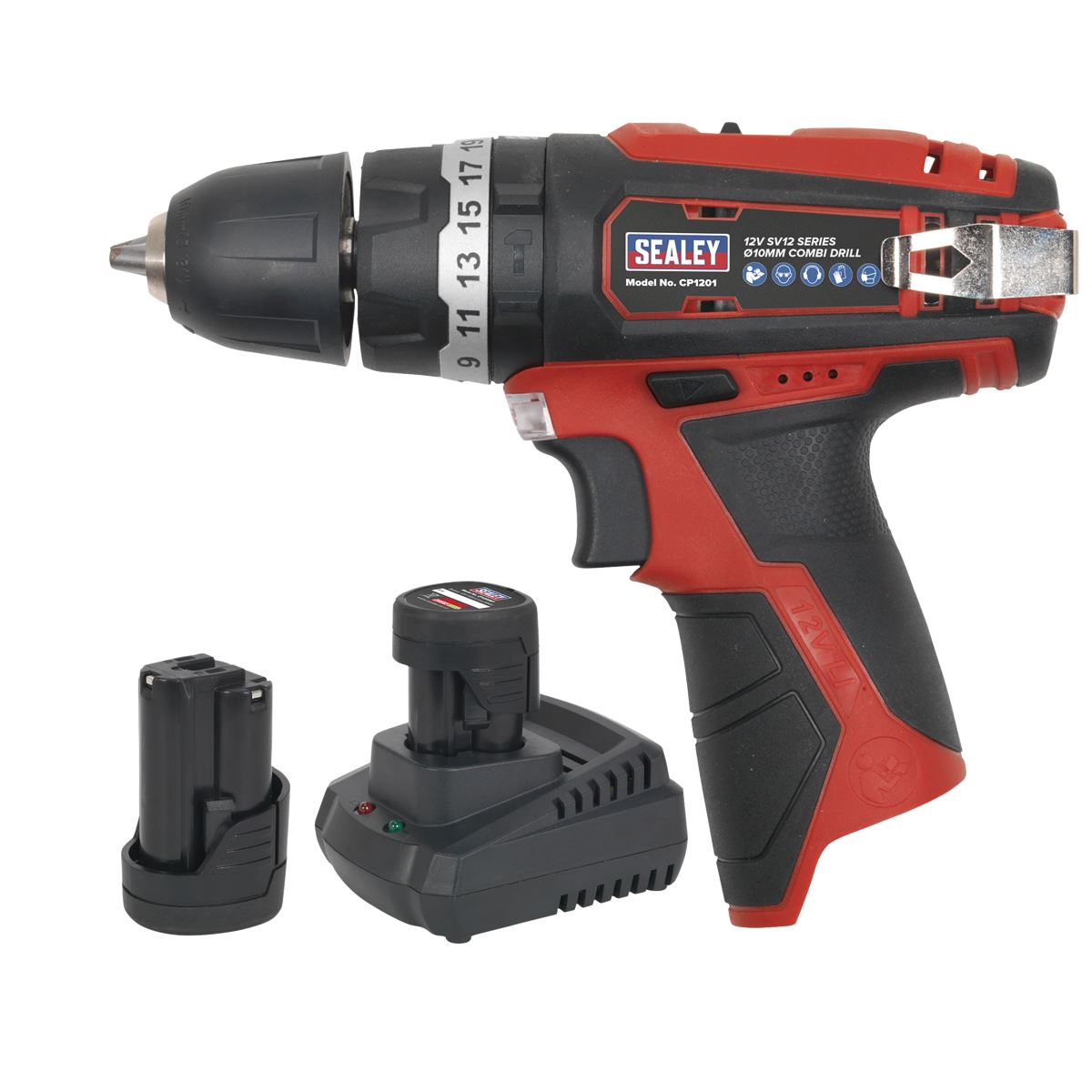 Sealey Combi Drill Kit �10mm 12V SV12 Series - 2 Batteries CP1201KIT