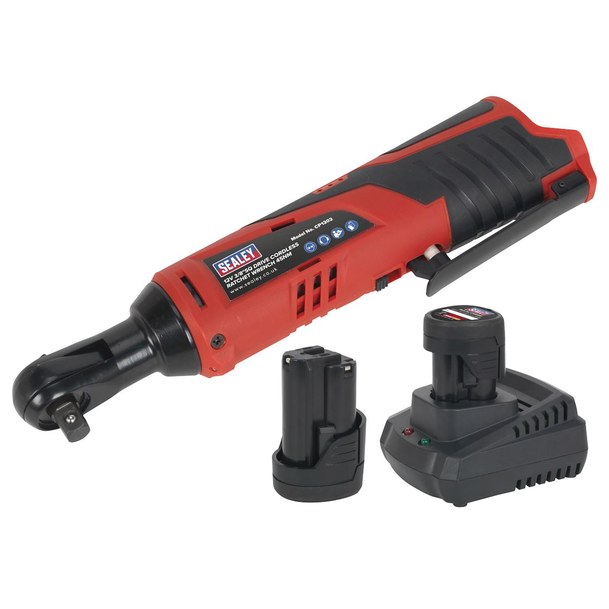 Sealey Ratchet Wrench Kit 3/8"Sq Drive 12V SV12 Series - 2 Batteries CP1202KIT