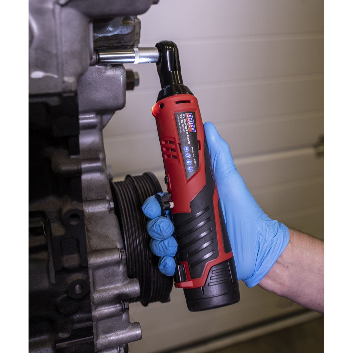 Sealey Cordless Ratchet Wrench 3/8"Sq Drive 12V SV12 Series - Body Only CP1202