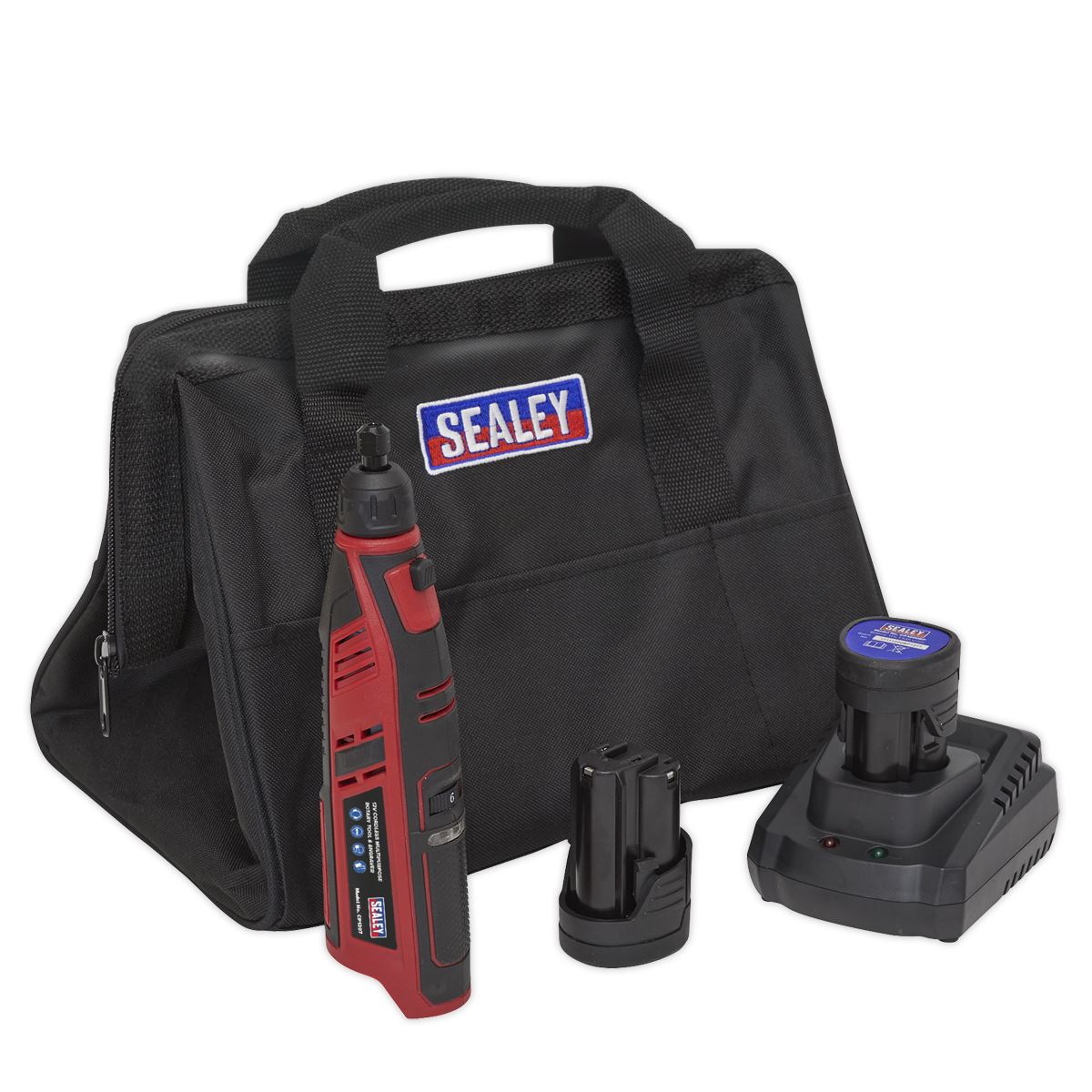 Sealey Cordless Rotary Tool & Engraver Kit 49pc 12V SV12 Series - 2 Batteries CP1207KIT