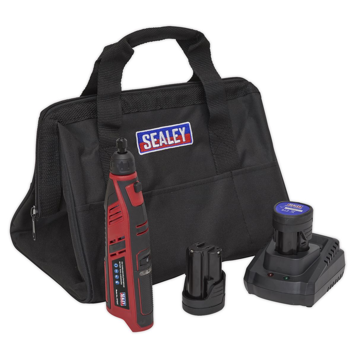Sealey Cordless Rotary Tool & Engraver Kit 49pc 12V SV12 Series - 2 Batteries CP1207KIT