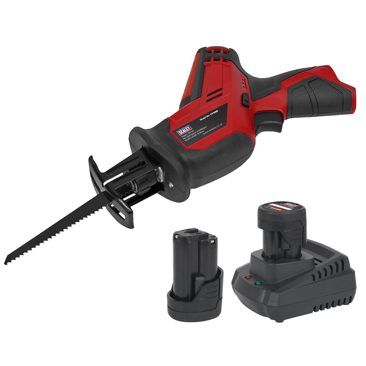 Sealey Cordless Reciprocating Saw 12V SV12 Series - 2 Batteries CP1208KIT