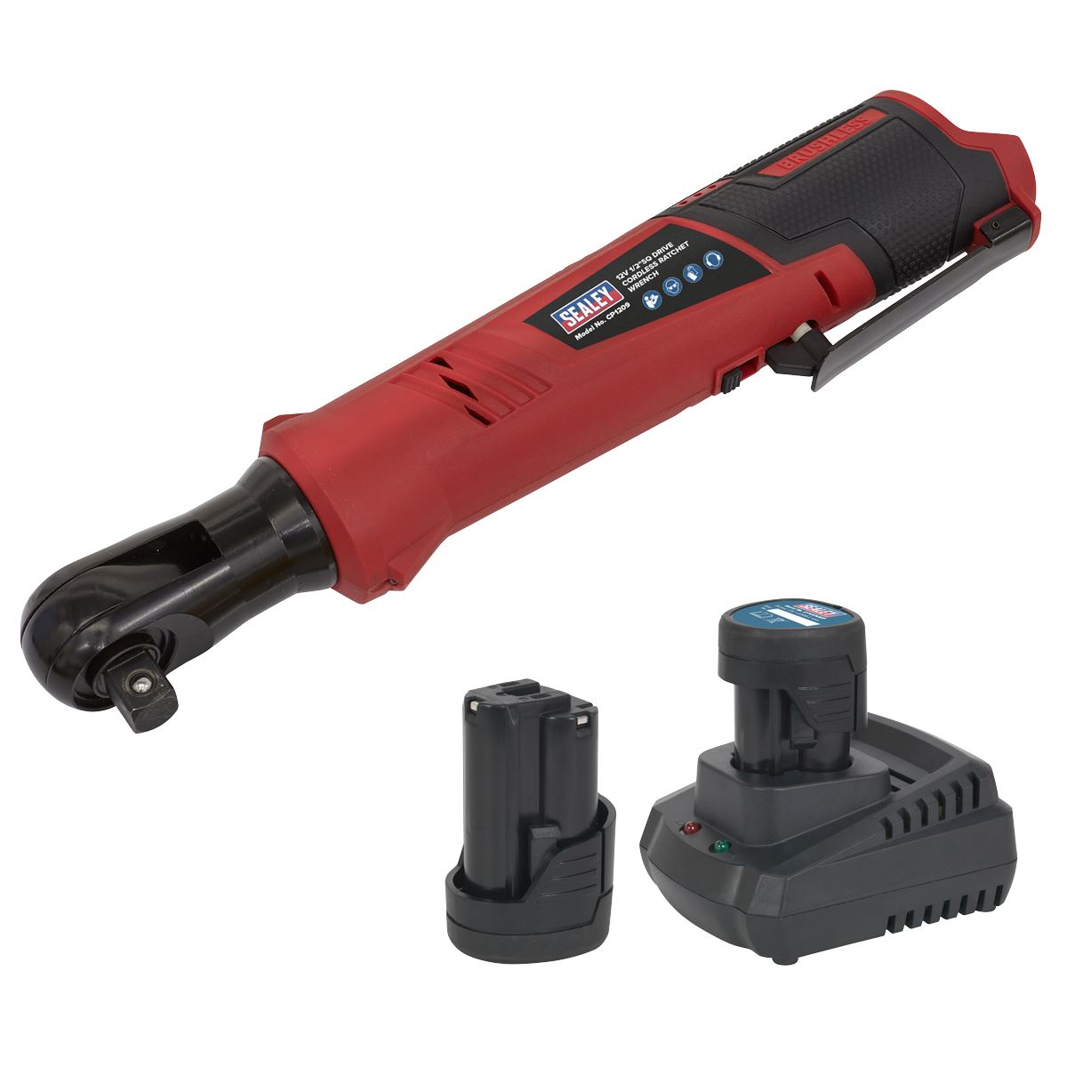 Sealey Cordless Ratchet Wrench Kit 1/2"Sq Drive 12V SV12 Series - 2 Batteries CP1209KIT