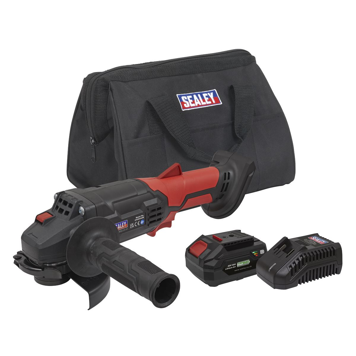 Sealey Cordless Angle Grinder Kit �115mm 20V 4Ah SV20 Series CP20VAGBKIT1